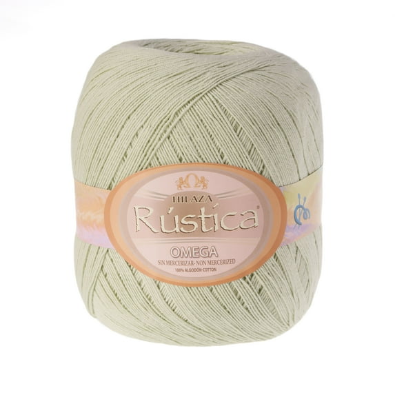 RUSTICA [150grs] by Omega - Fine 100% Non - Mercerized Cotton Thread for Crochet and Knitting - Color 81 - Pistachio