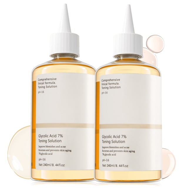 Sol Acid RUTAWZ Glycolic Acid 7% Exfoliating Toner - 2 Pack (240ml x 2) – Gently ...