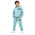thumbnail image 1 of RUTAYY Boys 2 Piece Set City Graphic Long Sleeve Pullover Hoodie Jogger Pants Casual Everyday Wear Outfits, Blue, 1 of 7