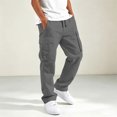 thumbnail image 1 of RUTAYY Boys Cargo Pants Drawstring Waist with Multiple Pockets Outdoor Street Pants, Light Gray, 1 of 4