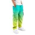 thumbnail image 1 of RUTAYY Boys Cargo Pants Gradient Straight Leg Casual Trousers with Front Pockets Outdoor Activity, Green, 1 of 7