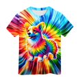thumbnail image 1 of RUTAYY Boys Girls Tee Neon dye color shirt Comfortable Outdoor Activities wear Everyday Elegant Tops , Multicolour, 6-7 Years, 1 of 5