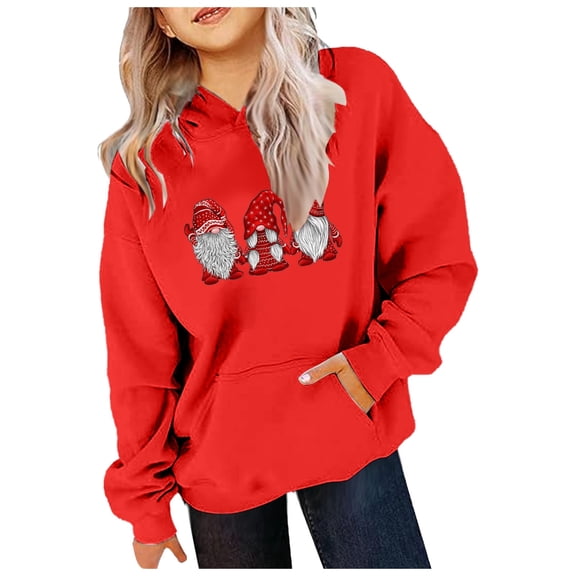 RUTAYY Boys Hooded Sweatshirt Christmas Cute Cartoon Graphic Cozy Warm Long Sleeve Holiday Winter Daily Wear for Kids