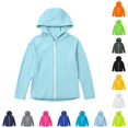 thumbnail image 1 of RUTAYY Boys Hoodie Casual Full Zip Long Sleeve Solid Color Jacket Outdoor Daily Wear Light Blue, 1 of 6
