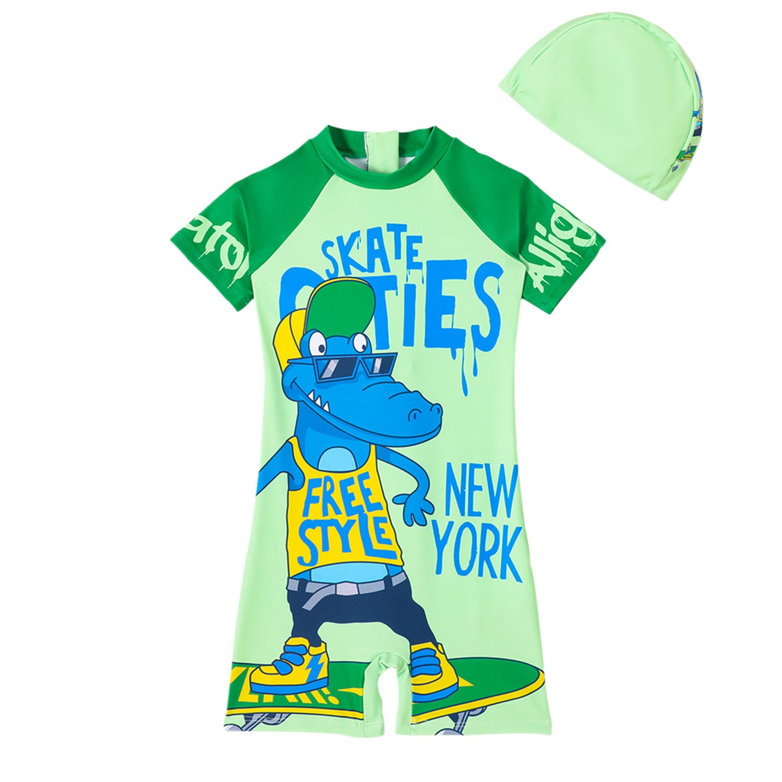 Boys One-Piece Swimsuit Sea Horses & Friends