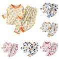 thumbnail image 1 of RUTAYY Boys Pajama Set Long Sleeve T-Shirt Long Pants Astronaut Space Print Kids Loungewear, 1 of 3