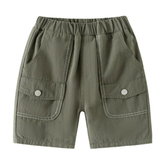 RUTAYY Boys Sweat Pants Sport Solid Summer Autumn Shorts Fashion Shorts Soft And Breathable Cotton Rich, Army Green, 12-18 Months