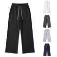 thumbnail image 1 of RUTAYY Boys Sweatpants Drawstring Elastic Waist Pockets Wide Leg Kid Trousers Simple Everyday Casual Wear Black, 1 of 7