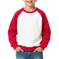 thumbnail image 1 of RUTAYY Boys Sweatshirt Long Sleeve Color Block Raglan Basic Daily Pullover Tops Red, 1 of 7