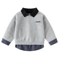 thumbnail image 1 of RUTAYY Boys Sweatshirt Long Sleeve Turndown Collar Casual Comfortable Outerwear Fun Vibrant Pullover, 1 of 8