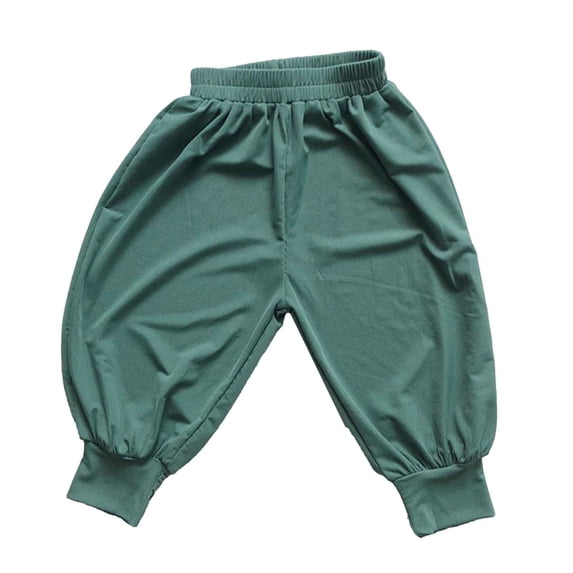 RUTAYY Boys Trousers Elastico Summer Solid Trousers Quick Dry Active Pants, Green, 4-5 Years