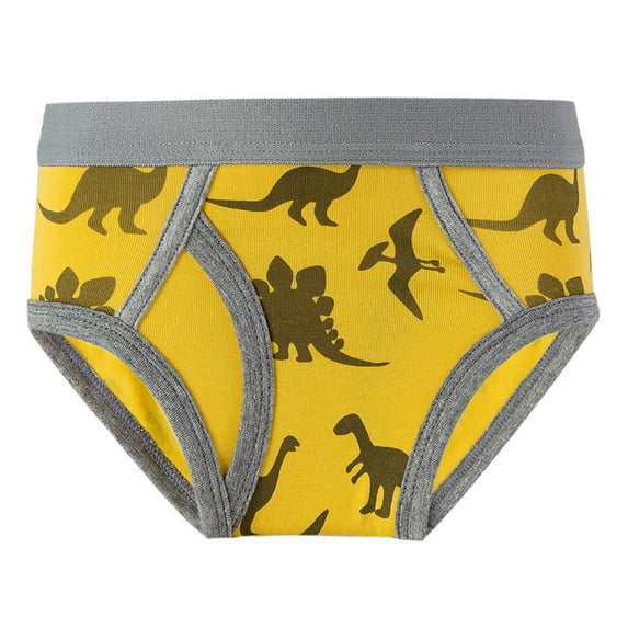 RUTAYY Children Boy'S Underwear Cotton Cartoon Briefs Fun & Vibrant Designs, Yellow