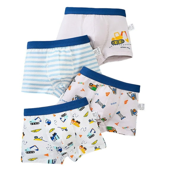 RUTAYY Children Boy'S Underwear Cotton Quadrangle Shorts All Seasons Fashion Breathable Underwear, White