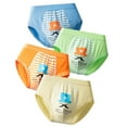 thumbnail image 1 of RUTAYY Children Boy'S Underwear Cute Cartoon Comfortable Briefs Shorts Pants Cotton Underwear Trunks 4 Piece Fun & Vibrant Designs, Green, 1 of 3
