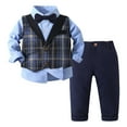thumbnail image 1 of RUTAYY Children Boys Clothing Sets 3-Pack Party Attire with Vest Shirt and Pants Formal Occasions Elegant Vacation Outfit Sets, 1 of 6