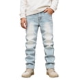 thumbnail image 1 of RUTAYY Children Boys Distressed Jeans High Street Long Denim Pants with Pocket Comfortable Stretch Trendy Travel Trousers, 1 of 9