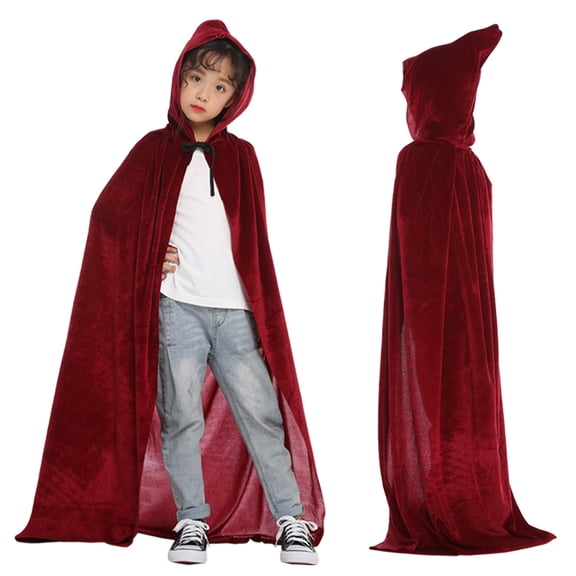 RUTAYY Children Boys Girls Cape Sleeveless Solid Color Party Robe Halloween Cape Classic Vacation Coat