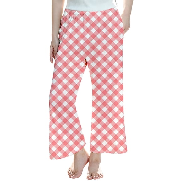 RUTAYY Children Boys Girls Pants Plaid Print Long Bottoms Elastic Waist Comfortable Elegant Holiday Trousers