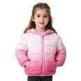 thumbnail image 1 of RUTAYY Children Boys Girls Puffer Jacket Long Sleeve Winter Warm Gradient Color Down Jacket with Hooded Kids Windproof Outdoor Cold Weather Trendy Travel Coat, 1 of 7