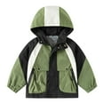 thumbnail image 1 of RUTAYY Children Boys Hooded Jacket Long Sleeve Windbreaker Lightweight Zipper Tops Outdoor Casual Trendy Versatile Coat, 1 of 3