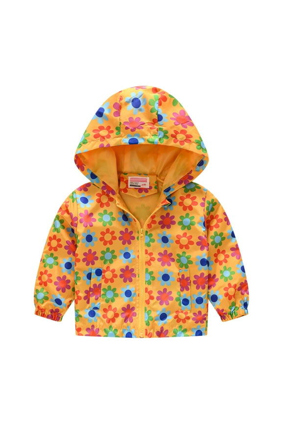 Children Boys Hooded Jacket Personality Print Windproof Long Sleeve Autumn Zipper with Pocket Indoor Outdoor Activities Chic Elegant Coat