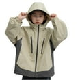 thumbnail image 1 of RUTAYY Children Boys Jacket Denim Long Sleeve Windbreaker Outdoor Adventure Casual Daily Wear Lightweight Hooded Autumn Winter Spring 5-16 Years Elegant Fashion Coat, 1 of 9