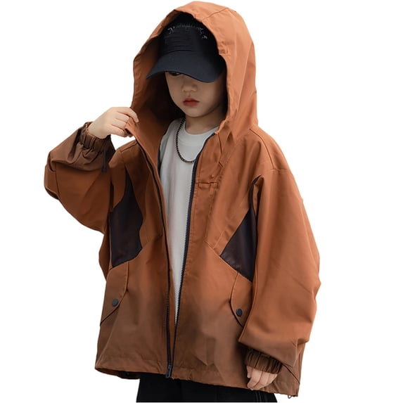 RUTAYY Children Boys Jacket Denim Long Sleeve Windproof Outdoor Casual Lightweight Breathable Coat Fall Winter 5-16 Years Classic Vacation Coat