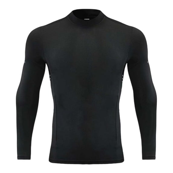 RUTAYY Children Boys Long Sleeve Undershirt Round Neck Compression Shirt High Neck Athletic Running Workout Stretch Training Activewear Leisure Vacation Shirts