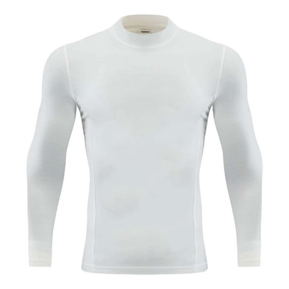 RUTAYY Children Boys Long Sleeve Undershirt Round Neck Compression Shirt High Neck Athletic Running Workout Stretch Training Activewear Versatile Shirts