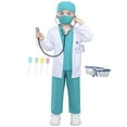 thumbnail image 1 of RUTAYY Children Boys Outfit Sets Long Sleeve White Lab Coat with Pocket Doctors Play Dress Holiday Vibrant Sets, 1 of 2