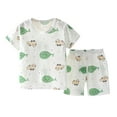 thumbnail image 1 of RUTAYY Children Boys Outfits Short Sleeve Rond Neck Cartoon Prints Tops Shorts Casual Comfortable Daily Wear Fashion Playful Clothing Sets, 1 of 6
