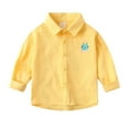 thumbnail image 1 of RUTAYY Children Boys' T-Shirt Cartoon Printed Long Sleeve Shirt Casual Wear Cute Elegant , Yellow, 5-6 Years, 1 of 4