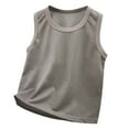 thumbnail image 1 of RUTAYY Children Boys' T-Shirt Summer sleeveless vest mesh Fashionable Beach Tops , Grey, 2-3 Years, 1 of 3