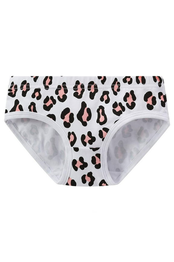 Children Girl's Panties Triangle Cotton Cartoon Panties Classic Style, Black