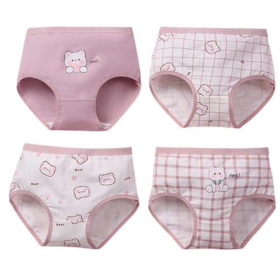 RUTAYY Children Girl's Underwear 4 Piece Cartoon Rainbow Shorts Underwear Clothes Fun & Vibrant Designs, Light Purple