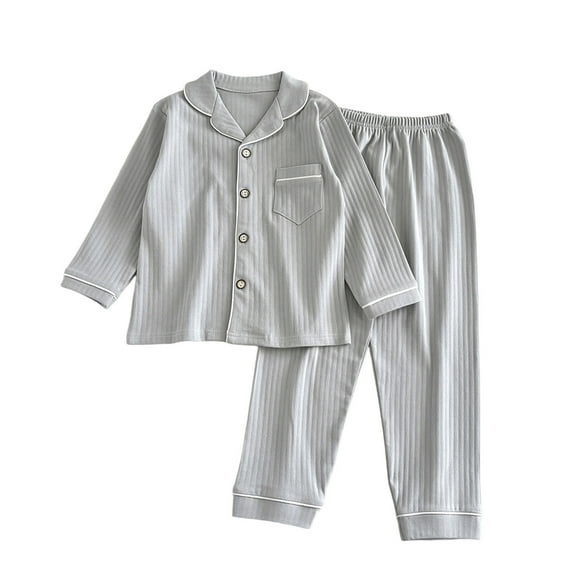 RUTAYY Children Girls Clothing Sets Long Sleeve Pajama Winter Thermal Sleepwear with Open Front Cardigan and Collar Fun Vibrant Outfit Sets