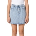 thumbnail image 1 of RUTAYY Children Girls Denim Skirt Solid Color with Side Pockets Versatile Outdoor Daily Wear Stretch Comfortable Cute Casual Skirts, 1 of 9