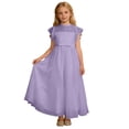 thumbnail image 1 of RUTAYY Children Girls Dress Elegant Solid Color Sleeveless Lace Satin Party Lightweight Performances Classic Beach Dresses, 1 of 6