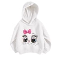 thumbnail image 1 of RUTAYY Children Girls Hoodies Long Sleeve Cute Print Sports Shirt Loose Soft Comfortable Casual Daily Wear Elegant Fashion Hooded Sweatshirt, 1 of 2
