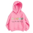 thumbnail image 1 of RUTAYY Children Girls Hoodies Long Sleeve Love Heart Letter Print Sports Shirt Loose Soft Comfortable Casual Daily Wear Fun & Vibrant Designs, 1 of 3