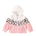 thumbnail image 1 of RUTAYY Children Girls Jacket Long Sleeve Fall Winter Warm Cute Patchwork Leopard Print Zip Up Outerwear Playful Vacation Jacket, 1 of 8