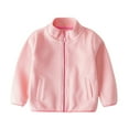 thumbnail image 1 of RUTAYY Children Girls Jacket Long Sleeve Solid Color Plush Warmth Comfort Winter Outerwear Soft Cozy Plush Tops Chic Classic Coat, 1 of 3