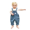 thumbnail image 1 of RUTAYY Children Girls Jeans Overalls with Large Pockets Comfortable Durable Denim Pants Classic Stylish Trousers, 1 of 9