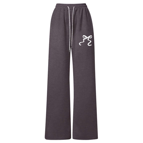 RUTAYY Children Girls Joggers Loose Fit Straight Leg Athletic with Back Pocket Bow Pants Comfort Elegant Casual Trousers