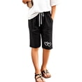thumbnail image 1 of RUTAYY Children Girls Knee Length Shorts Love Heart Printed Solid Color Pants Have Elastic Waist with Drawstring Pockets Casual Daily Wear classic Versatile Trousers, 1 of 4