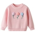 thumbnail image 1 of RUTAYY Children Girls Knit Sweater Long Sleeve Hand Embroidered Floral Pullover Top Soft Comfortable Casual Daily Wear 0-8 Years Elegant Fashion Undershirt, 1 of 8