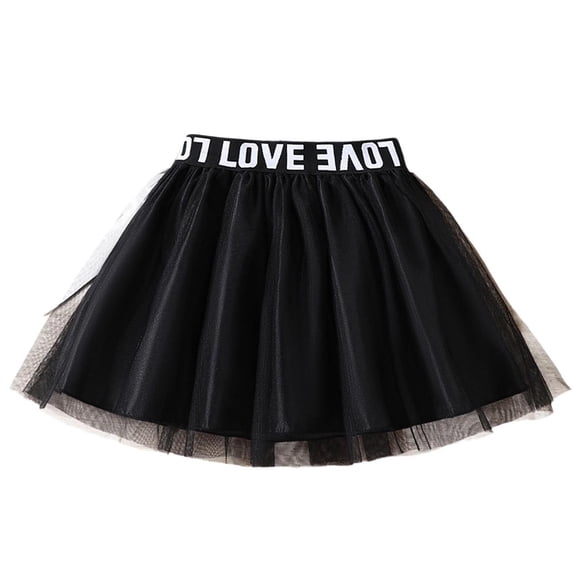 RUTAYY Children Girls Mini Skirt Party Solid Color Letter Print Soft Comfortable Indoor Outdoor Activities Trendy Classic Skirt