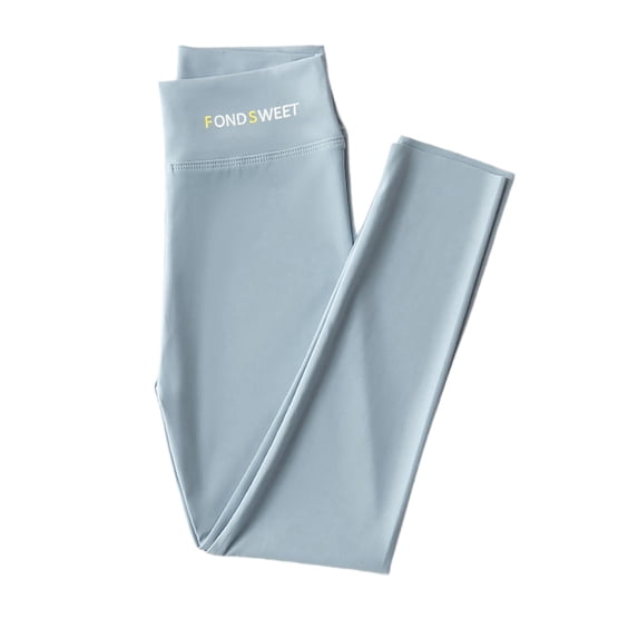 RUTAYY Children Girls' Pants Athletic Leggings Dance Running Yoga Pants Workout Active Dance Tights Quick Dry, Light Blue, 6-7 Years