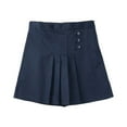 thumbnail image 1 of RUTAYY Children Girls Pleated Short Skirt Solid Color Elastic Waist Summer Fall Soft Fabric Casual Versatile Skirts, 1 of 3