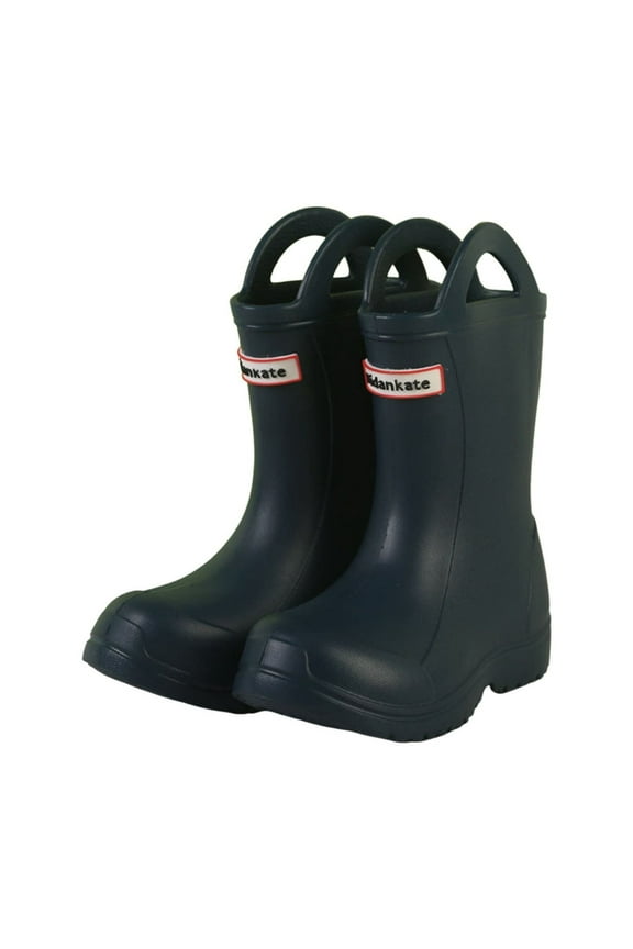 Children Girls Rain Boots Lightweight Non- Comfortable Rain Shoes For Seasonal Outdoor Activities Anti- Rain Boots, Navy, 11-12 Years